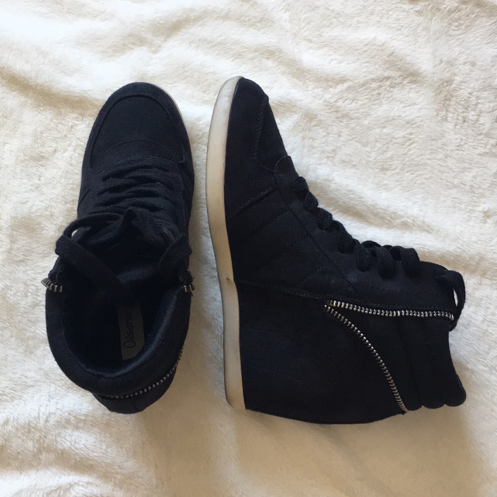 Olsenboye Black Sneaker Wedges